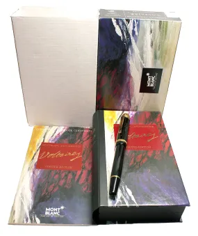 1995 MONTBLANC VOLTAIRE WRITERS EDITION MEISTERSTUCK FOUNTAIN PEN W/BOX & PAPERS