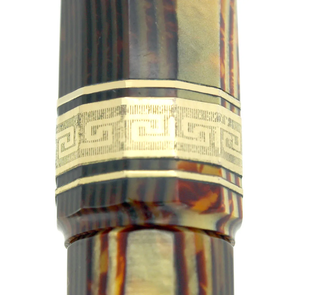 1997 OMAS EXTRA PARAGON ARCO BRONZE CELLULOID FOUNTAIN PEN IN BOX NEVER INKED