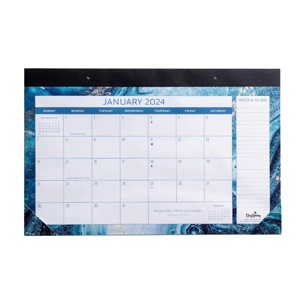 2024 Blue Marble Desk Pad Calendar U0282