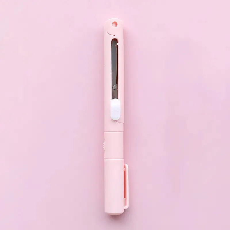 3-Pack: 2-in-1 Pen Style Scissors with Paper Cutter