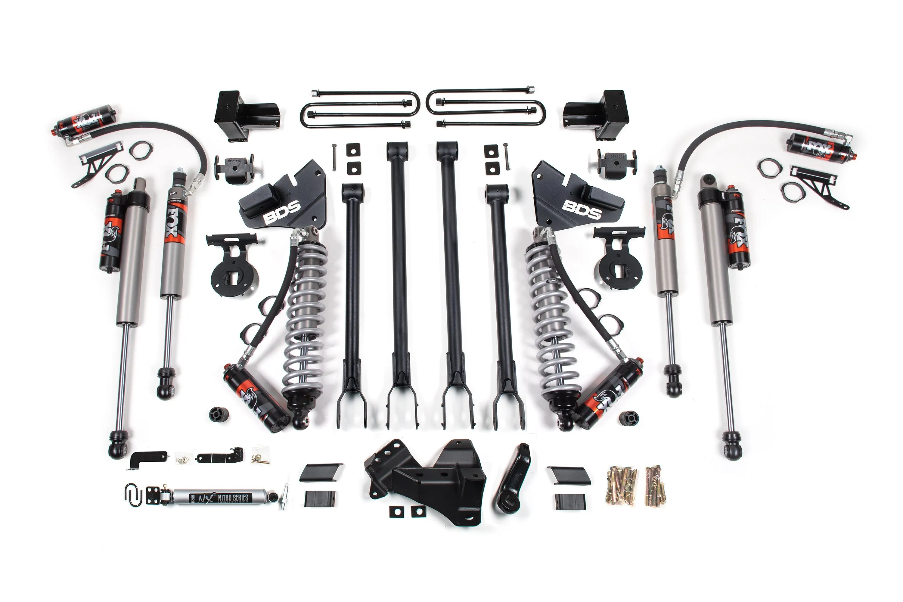 5 Inch Lift Kit w/ 4-Link | FOX 2.5 Performance Elite Coil-Over Conversion | Ford F250/F350 Super Duty (20-22) 4WD | Diesel