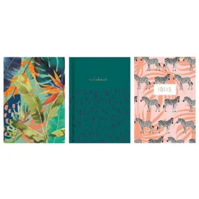 A6 Wild Ruled Hardback Book - Assorted Bright Colour Notebook Journal Diary