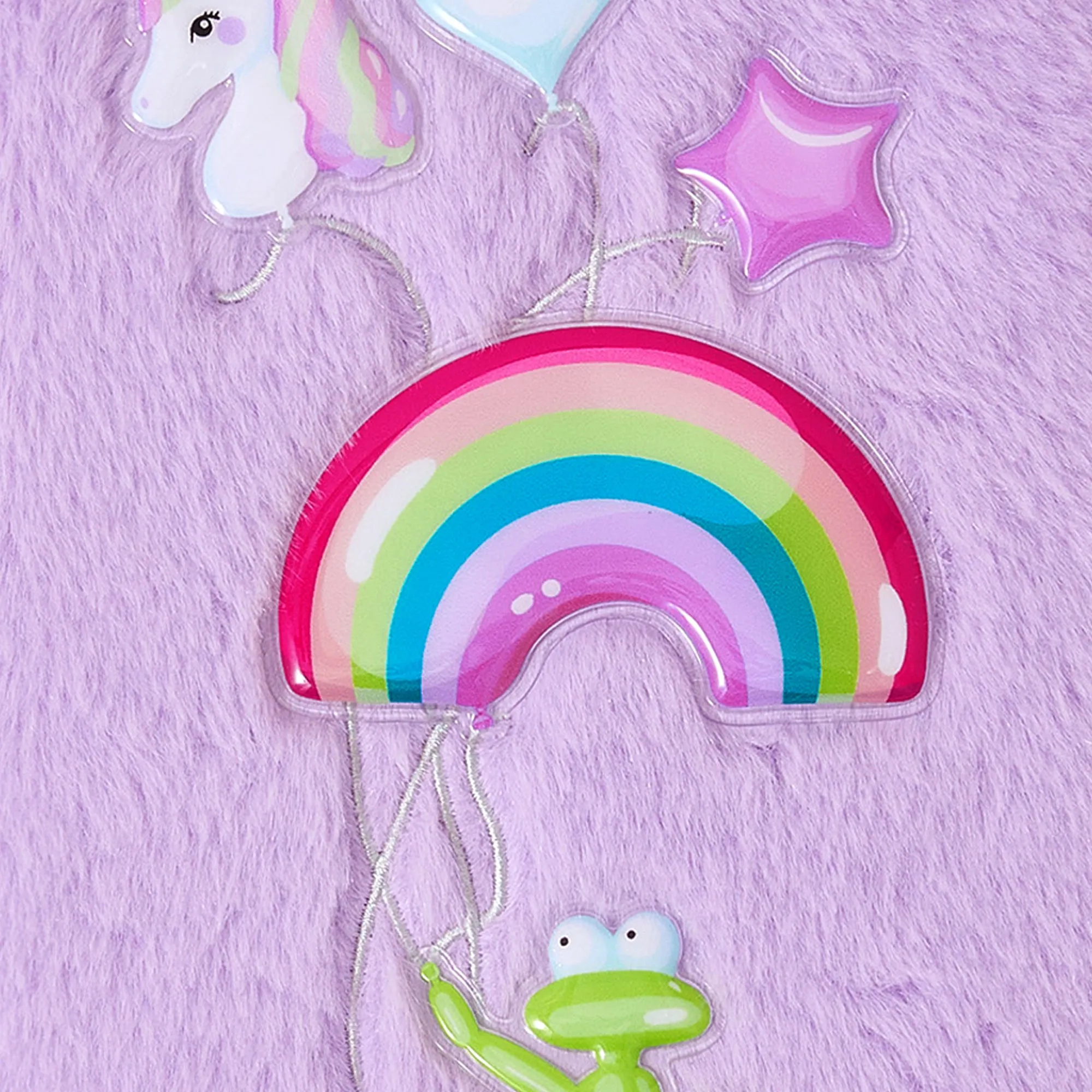 Accessorize London Girl's Balloon Faux Fur Notebook