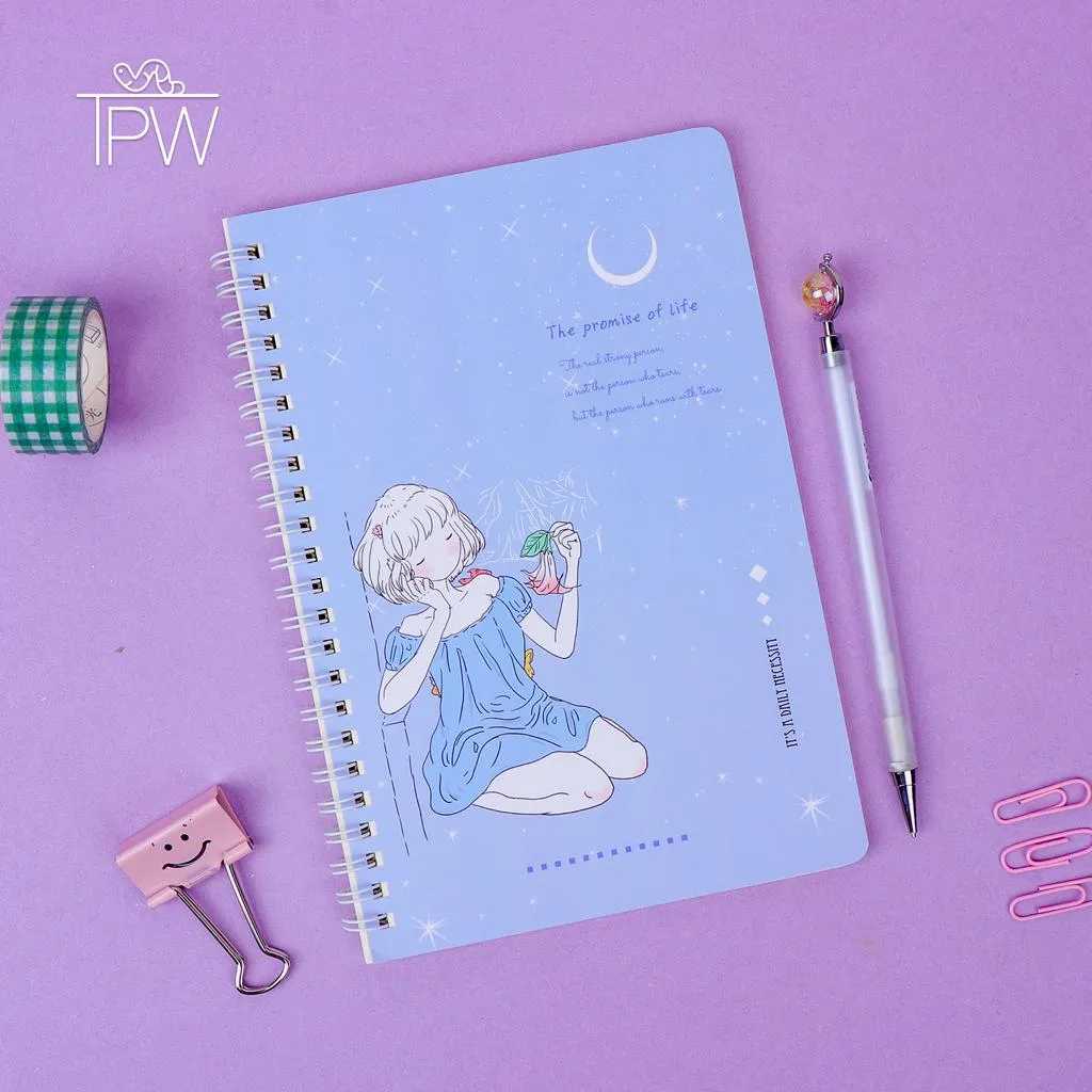 Aesthetic Girl A5 Spiral Notebook