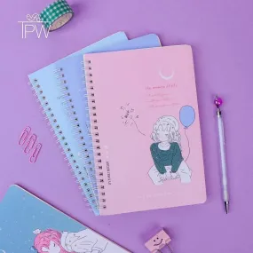 Aesthetic Girl A5 Spiral Notebook