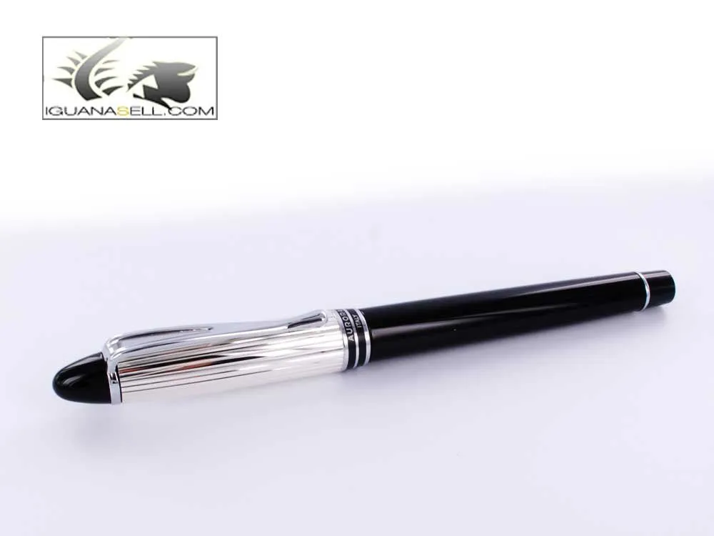 Aurora Ipsilon Fountain Pen Sterling & Black Medium