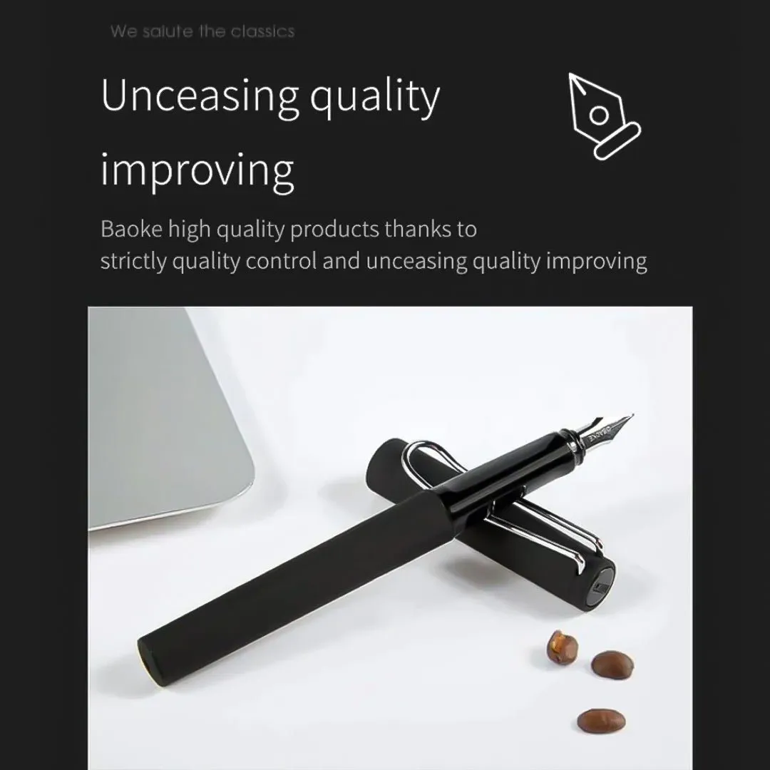 Baoke 0.5mm Fountain Pen, Black Body - Model PM 149B, Premium Writing Instrument