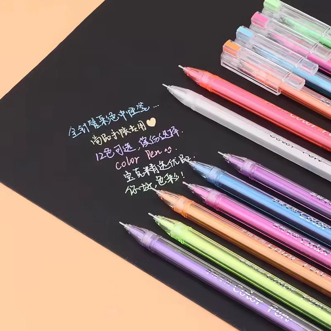 Baoke Metal Highlight Gel Pen 0.6mm (Pack of 12) - PC3718