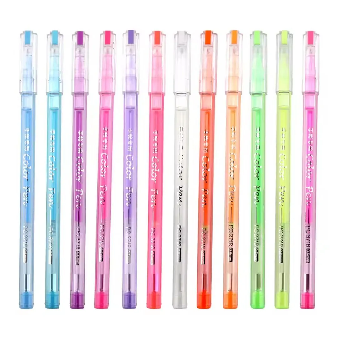 Baoke Metal Highlight Gel Pen 0.6mm (Pack of 12) - PC3718