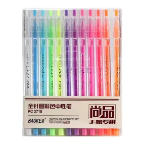 Baoke Metal Highlight Gel Pen 0.6mm (Pack of 12) - PC3718