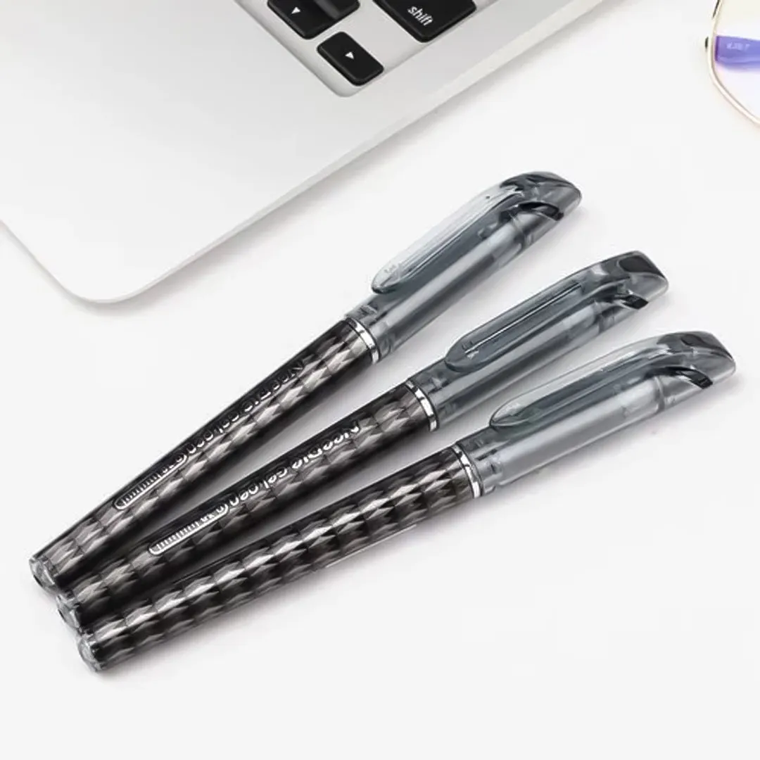 Baoke Needle Black Ink 0.38mm Gel Pen (Pack Of 6)