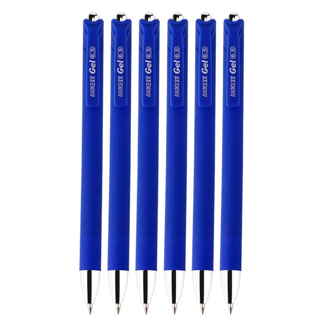 Baoke Retractable Gel Ink Pen (PC1902) (Pack of 6)