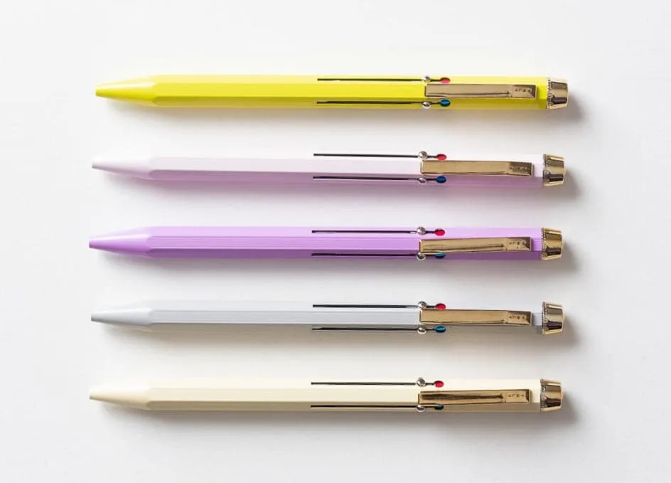 Basic Utility 4-Colour Ballpoint Pen - Dusky Pink