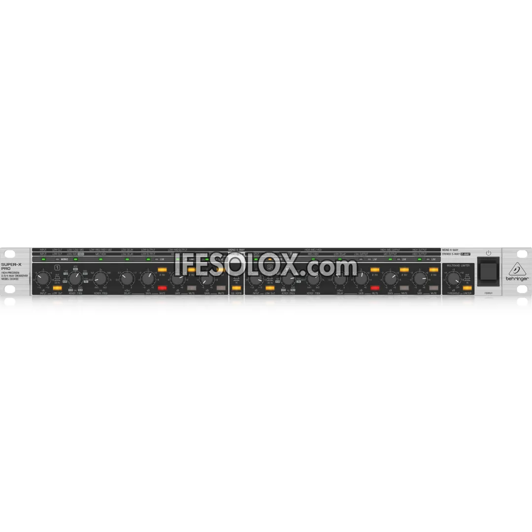 Behringer SUPER-X PRO CX3400 High-Precision Stereo 2-Way/ 3-Way/ Mono 4-Way Crossover with Limiters - Brand New