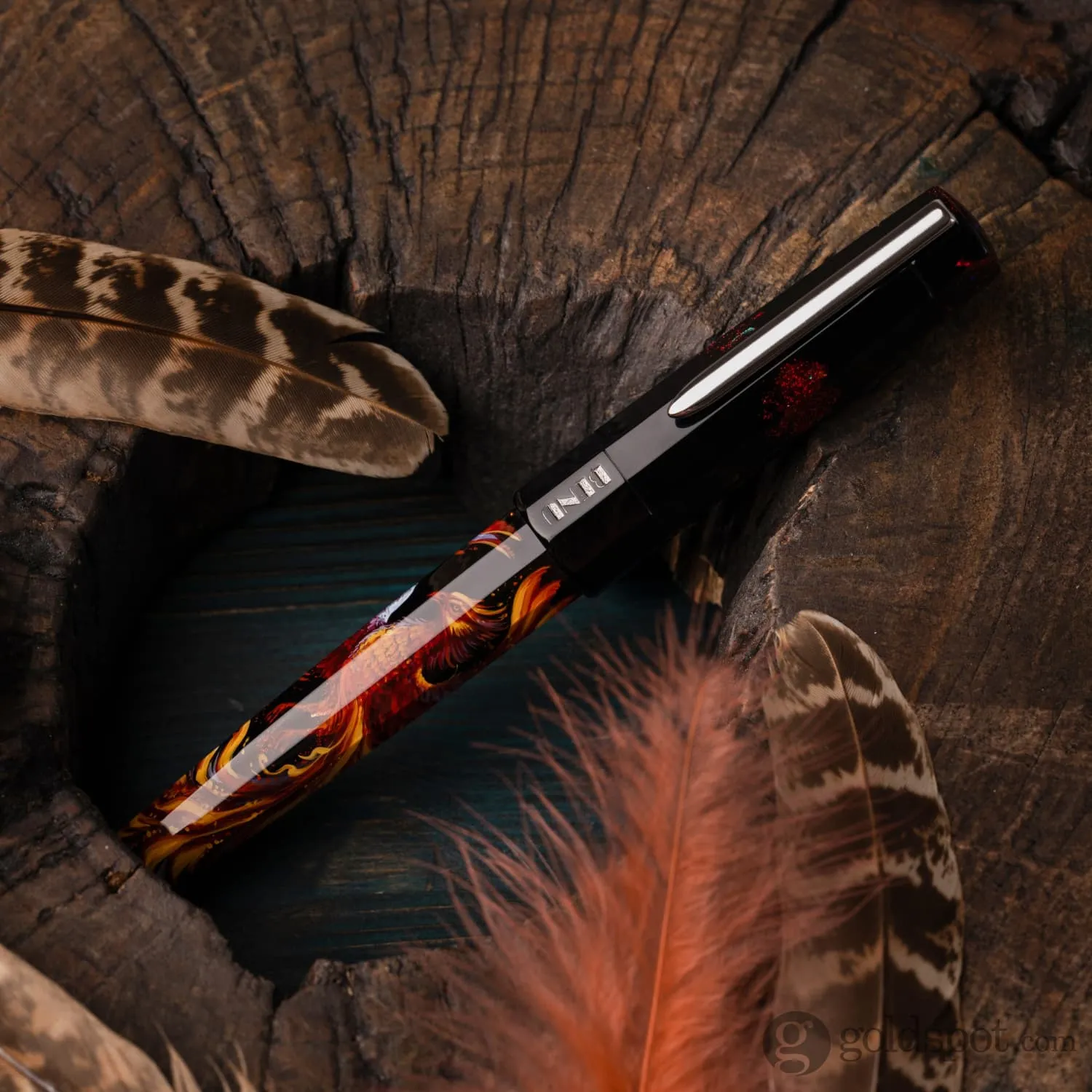 Benu Euphoria Handpainted Fountain Pen in Phoenix Rising LE