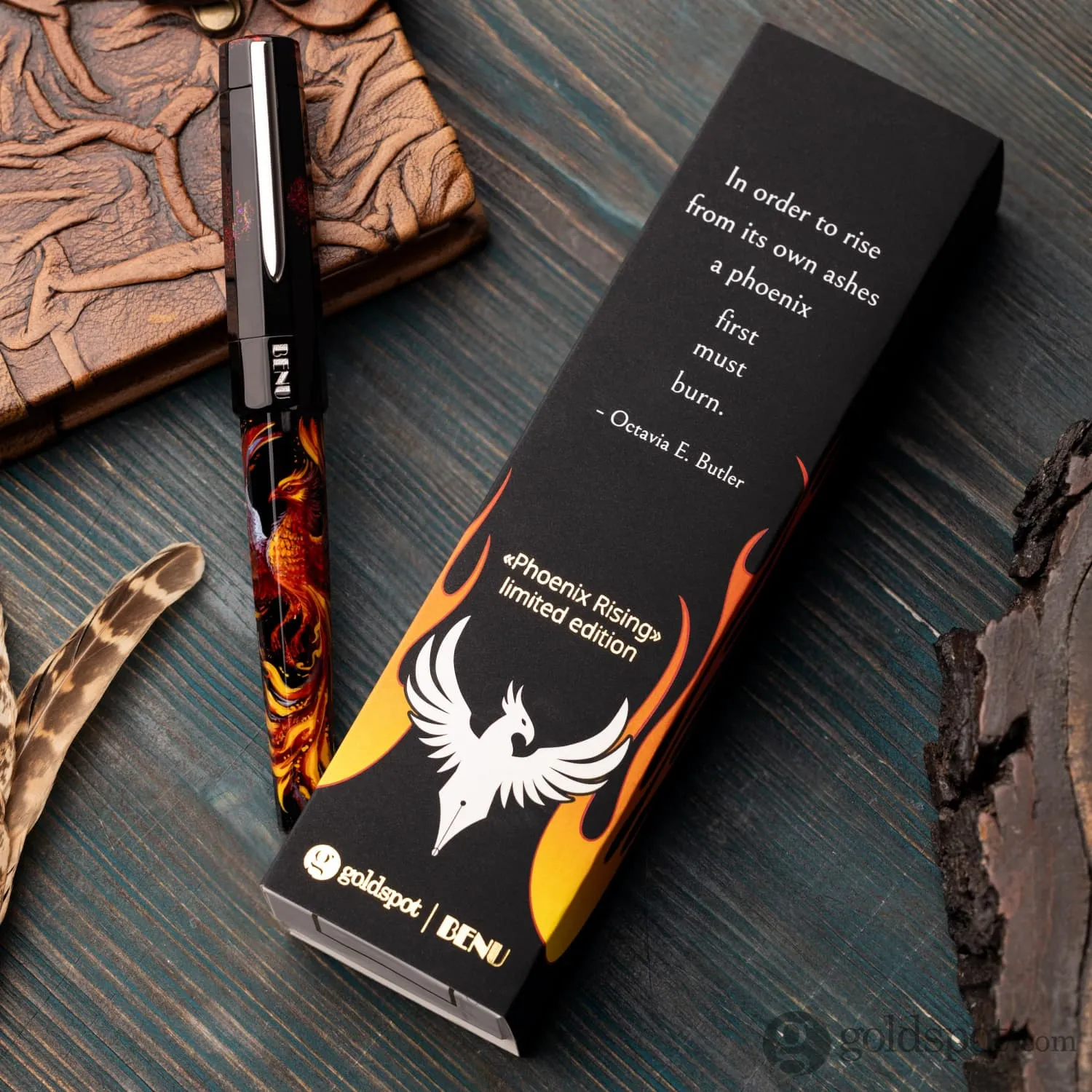 Benu Euphoria Handpainted Fountain Pen in Phoenix Rising LE