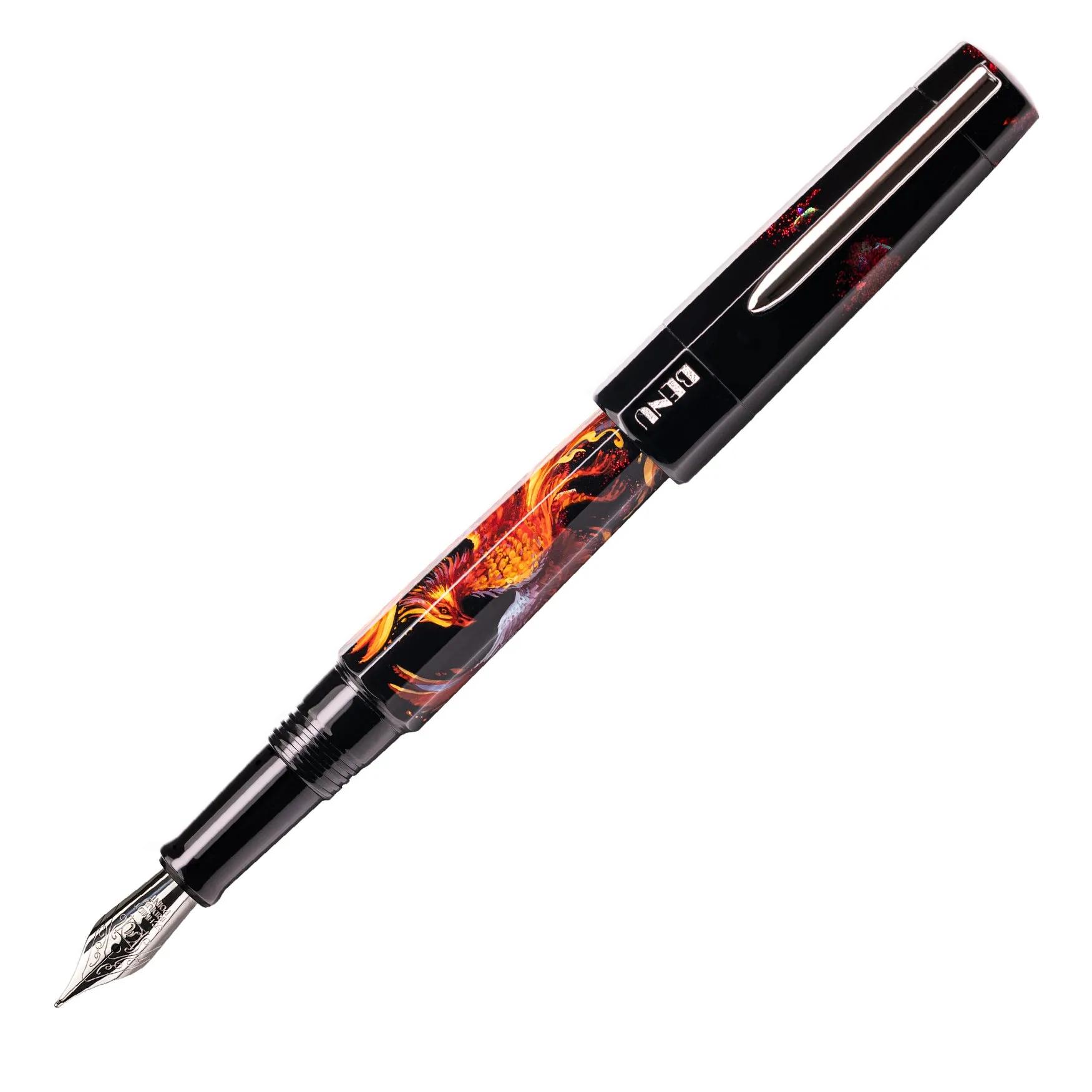 Benu Euphoria Handpainted Fountain Pen in Phoenix Rising LE