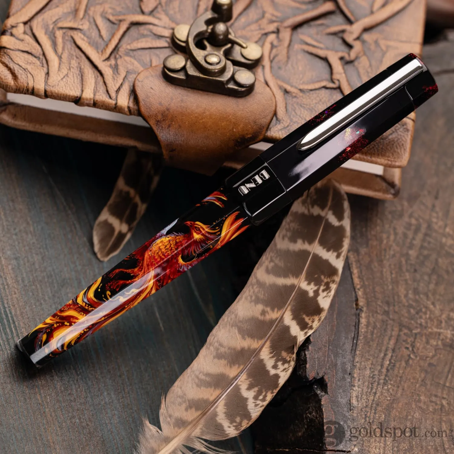 Benu Euphoria Handpainted Fountain Pen in Phoenix Rising LE