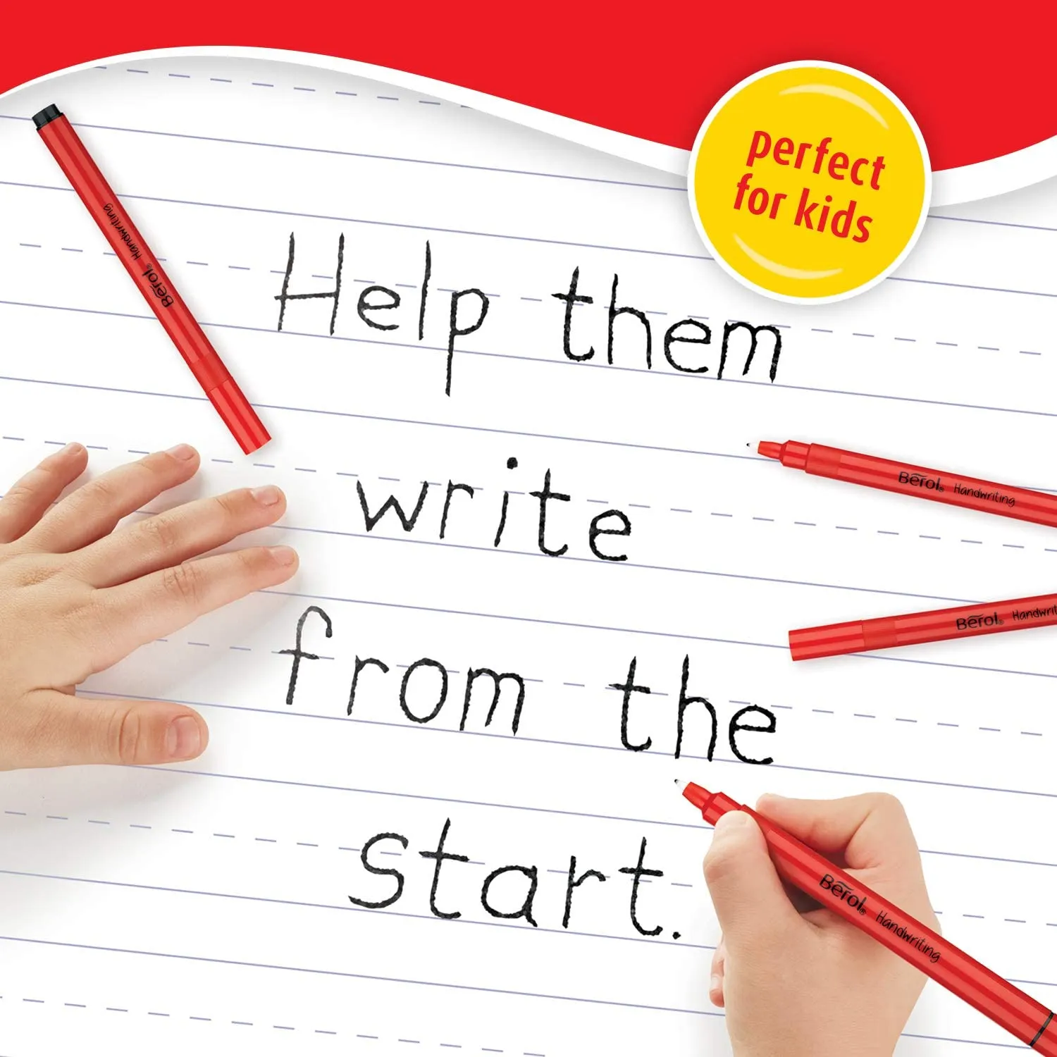 Berol Handwriting Pen Twin Blister Card Black (Pack of 5) 2149169