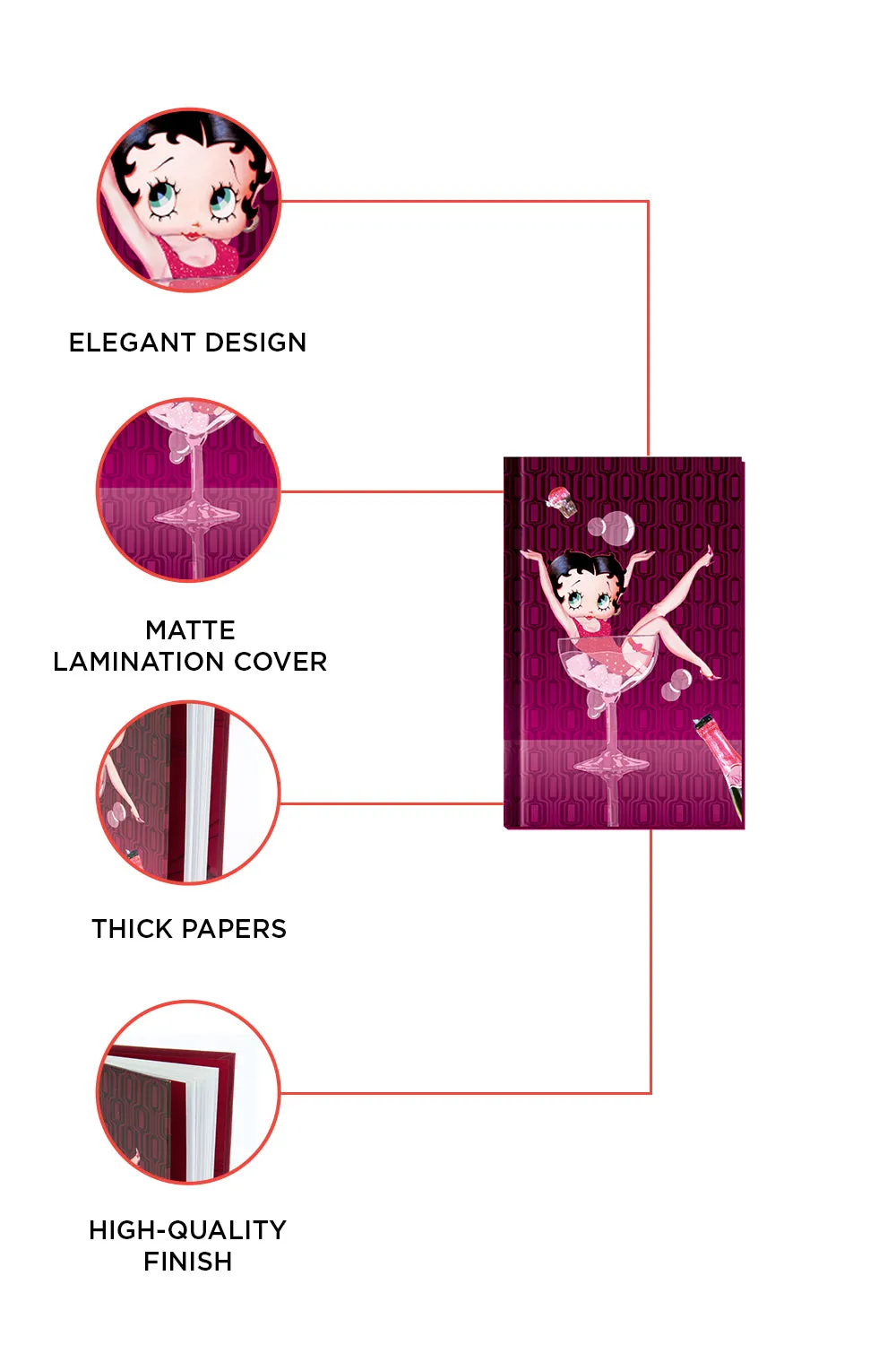 Betty Boop Champagne A5 Journal