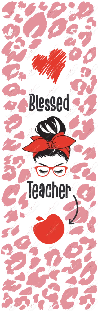 Blessed teacher leopard - vinyl pen wrap