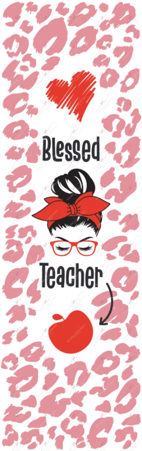 Blessed teacher leopard - vinyl pen wrap