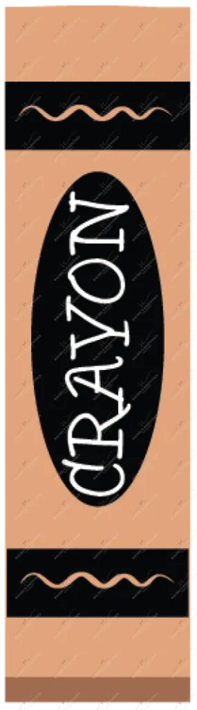 Brown crayon - vinyl pen wrap