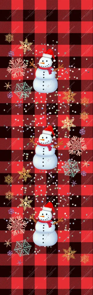 Buffalo plaid snowman - vinyl pen wrap