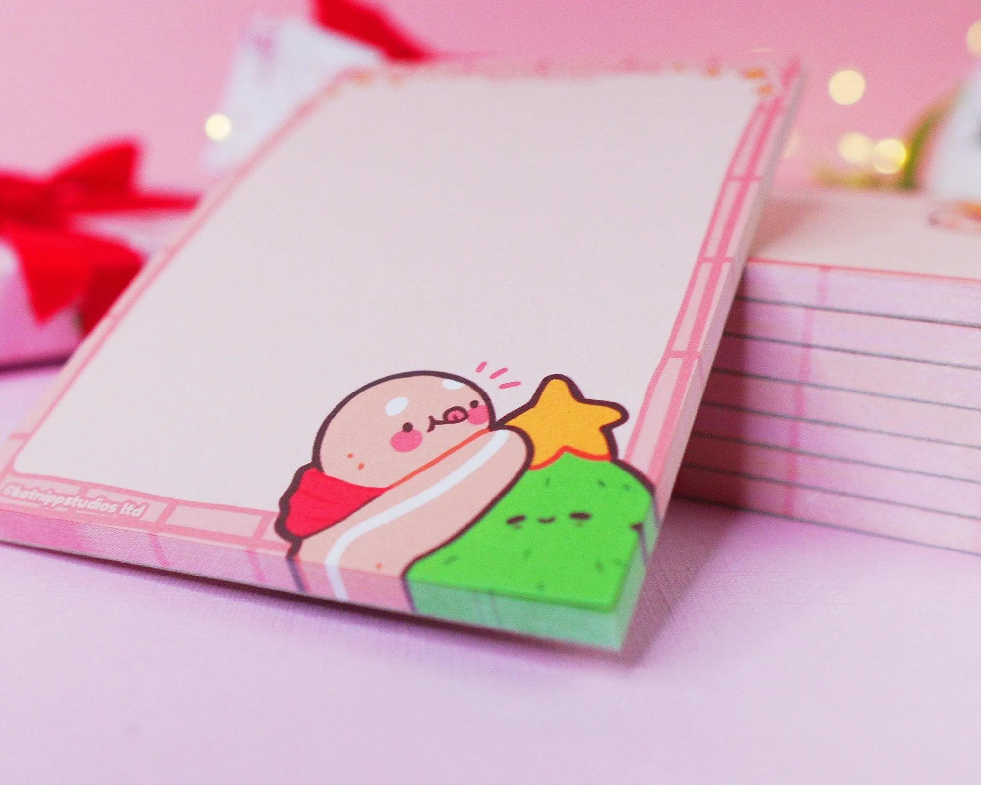 Christmas Gingie Notepad | Cute Holiday Stationery | Festive A6 Memo Pad 🎄