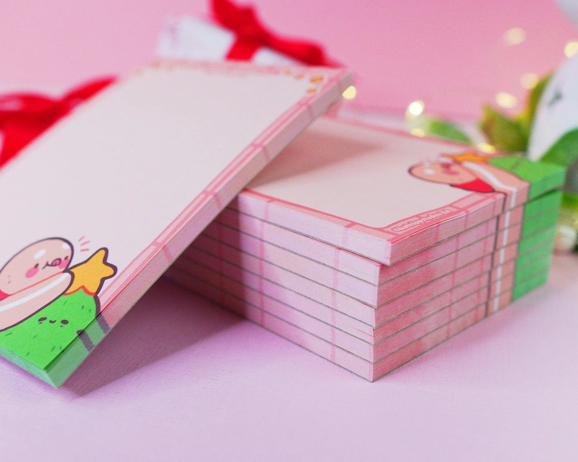 Christmas Gingie Notepad | Cute Holiday Stationery | Festive A6 Memo Pad 🎄