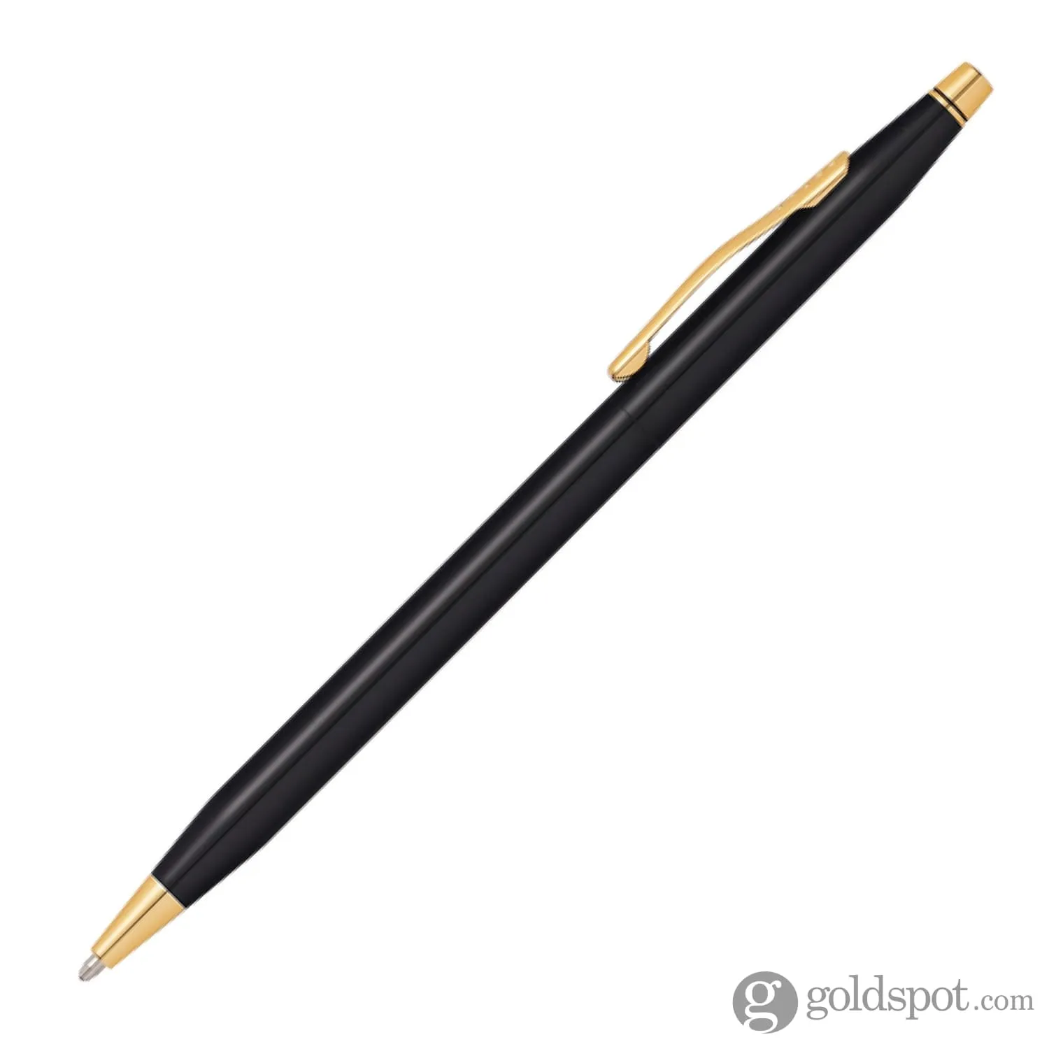 Classic Century Glossy Black 23k PVD Gold Trim Ballpoint Pen