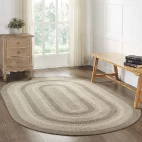Cobblestone Jute Rug Oval w/ Pad 60x96