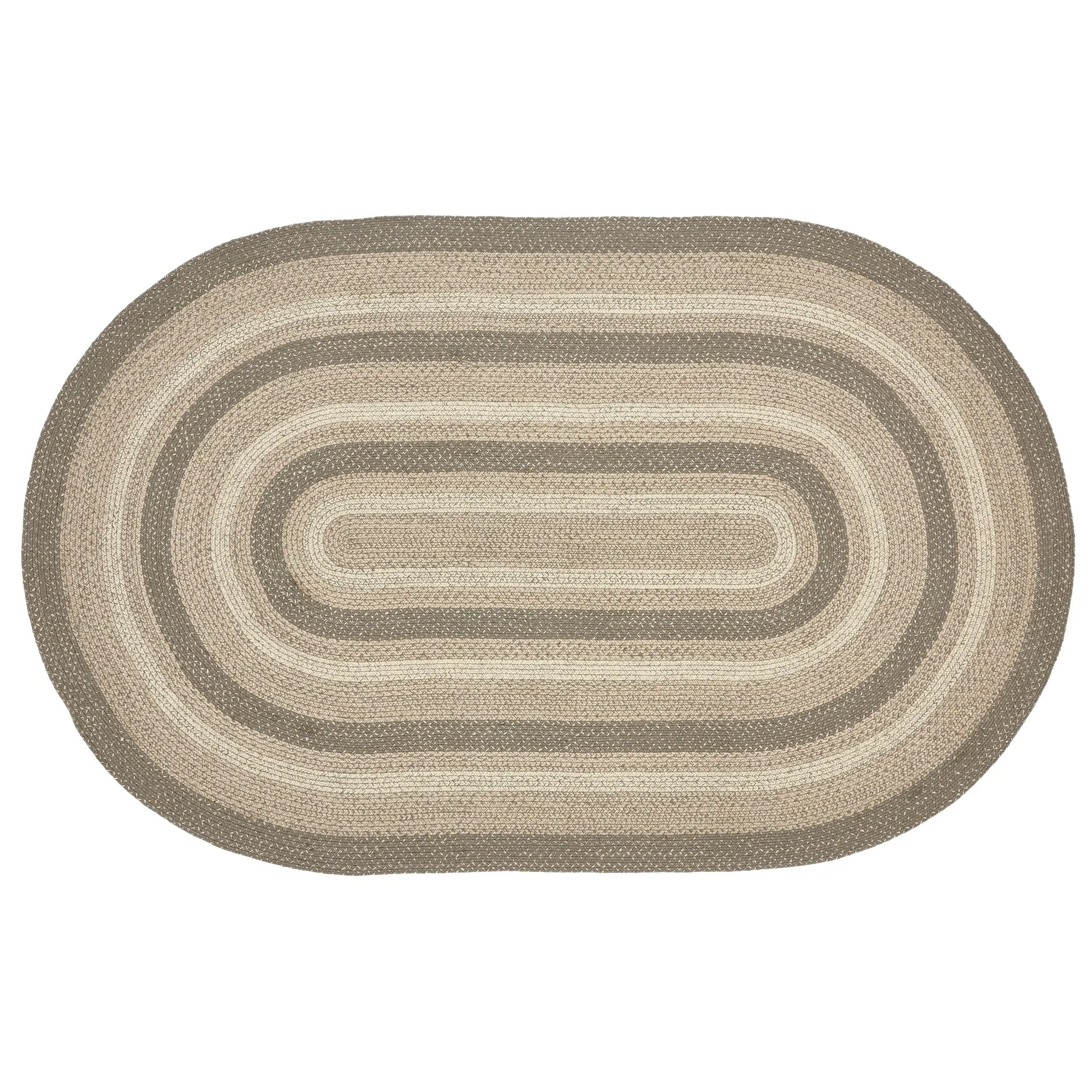 Cobblestone Jute Rug Oval w/ Pad 60x96