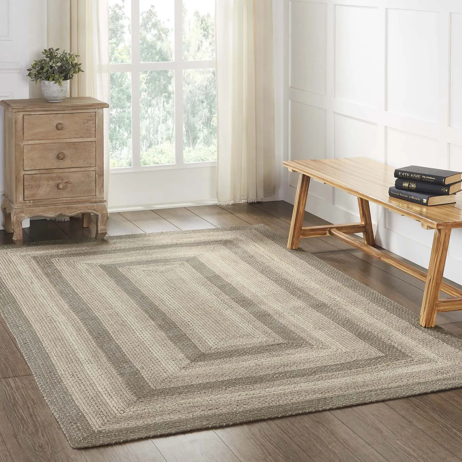 Cobblestone Jute Rug Rect w/ Pad 60x96