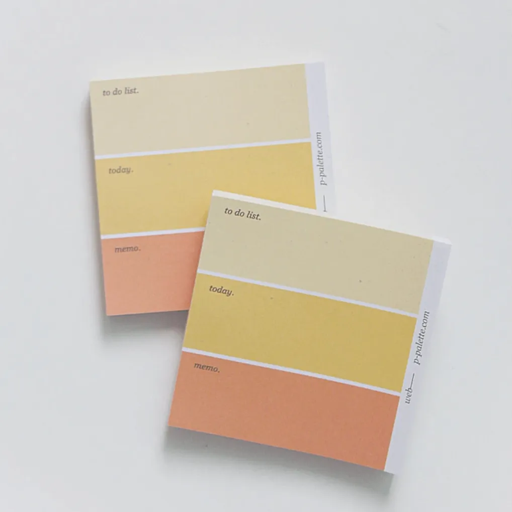 Colour Palette Memo Pad - Red/Yellow/Blue/Green
