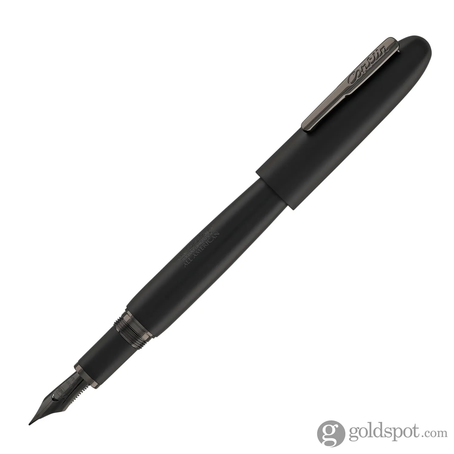 Conklin All American Fountain Pen in Matte Black with Gunmetal Trim