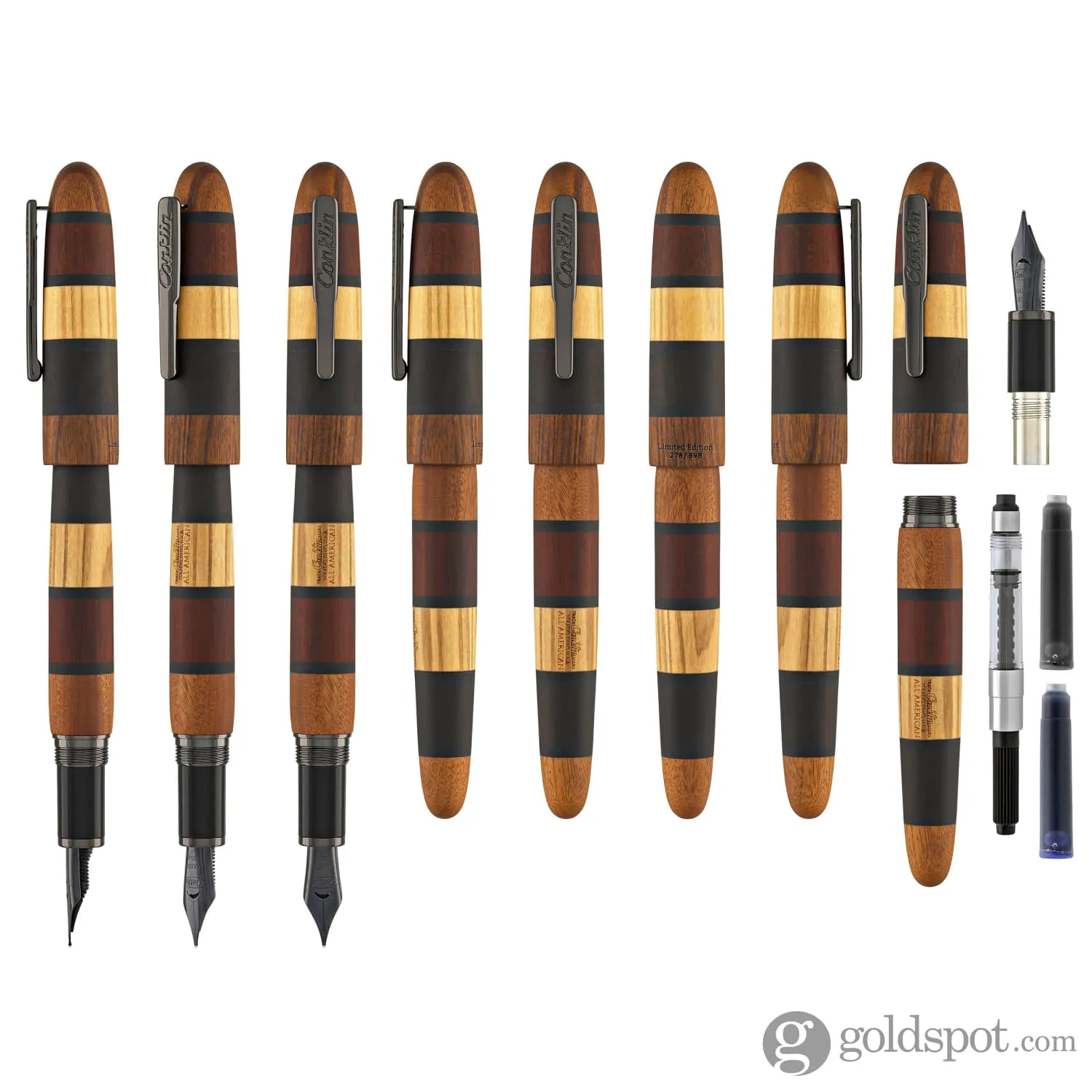 Conklin All American Fountain Pen in Quad Wood