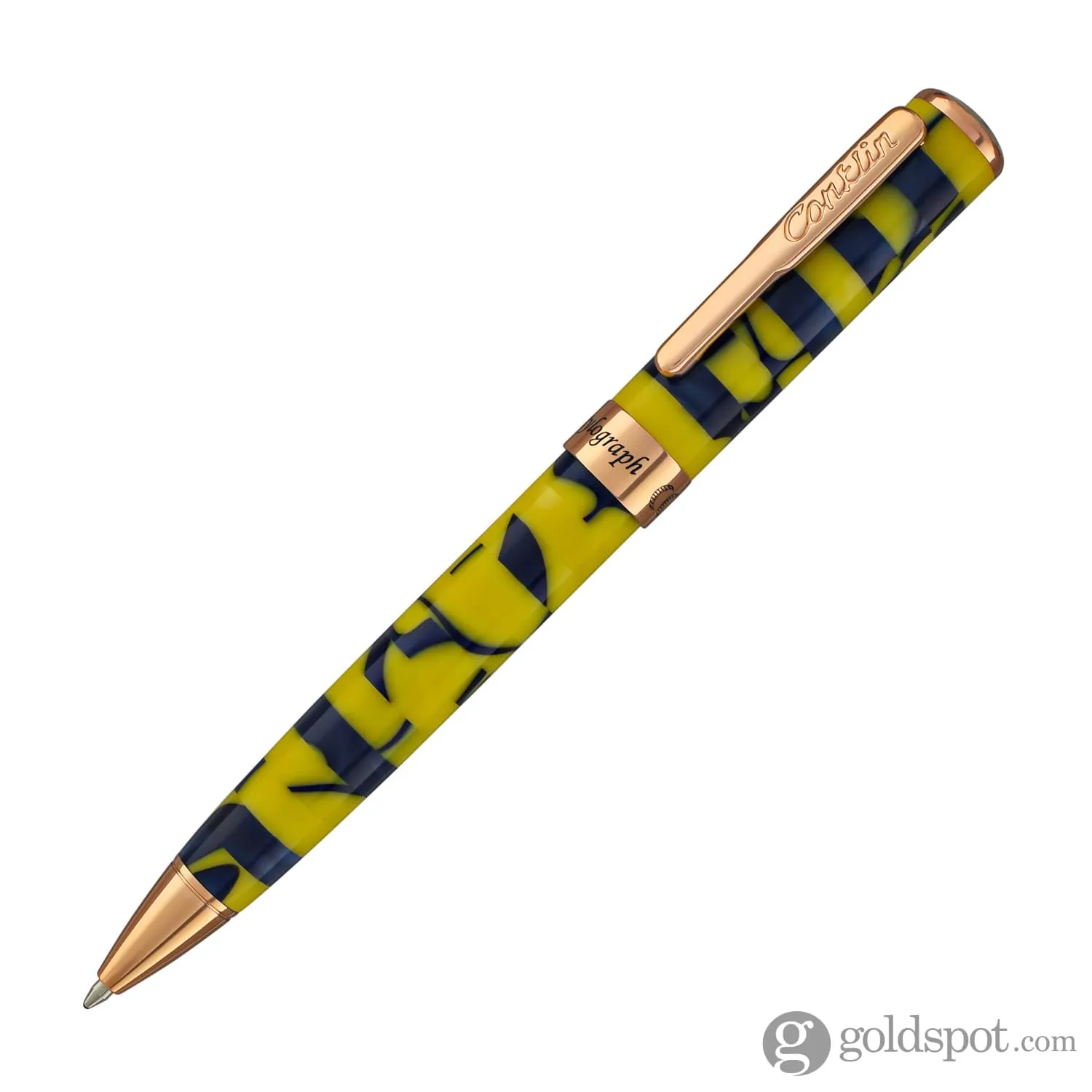 Conklin Stylograph Mosaic Ballpoint Pen in Yellow/Blue
