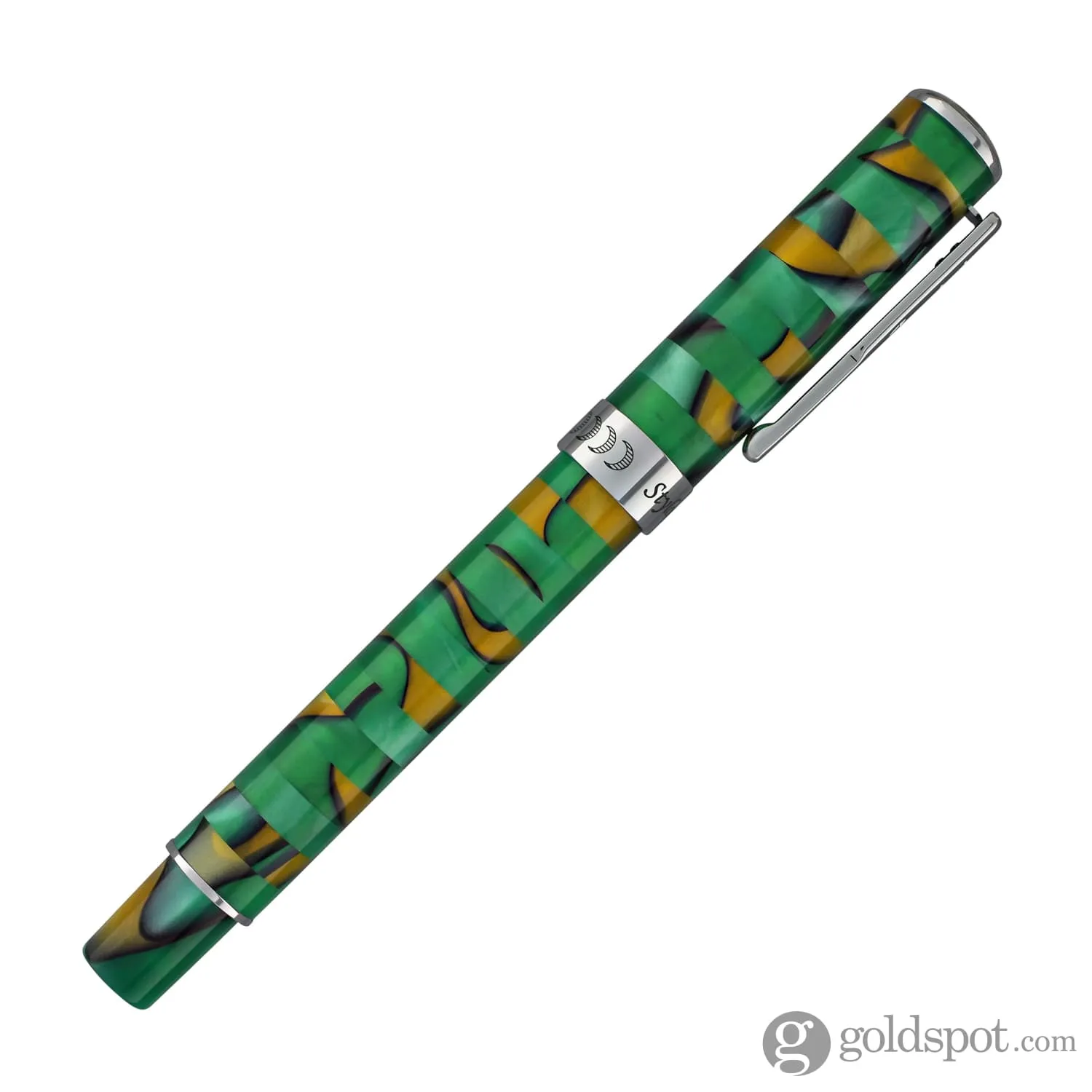 Conklin Stylograph Mosaic Fountain Pen in Green/Brown
