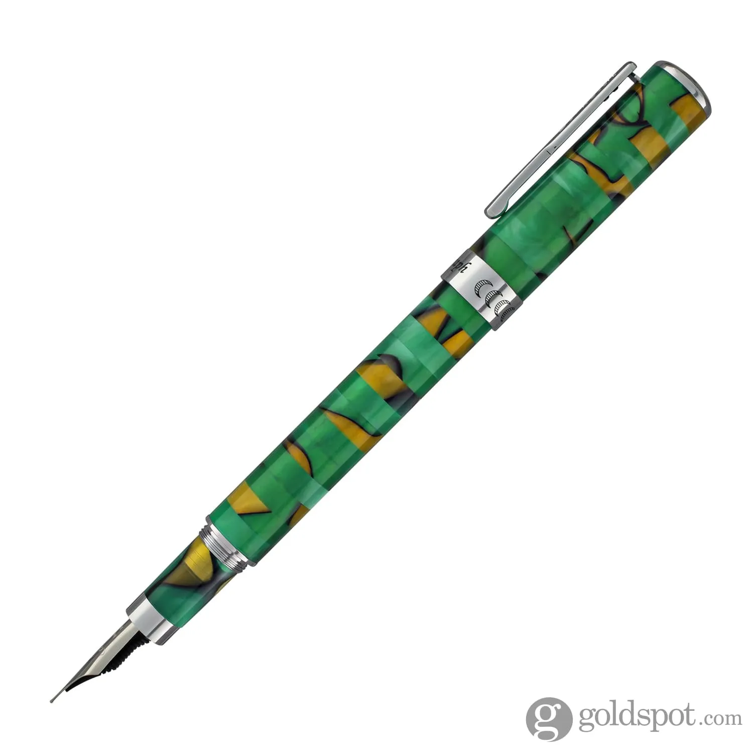 Conklin Stylograph Mosaic Fountain Pen in Green/Brown
