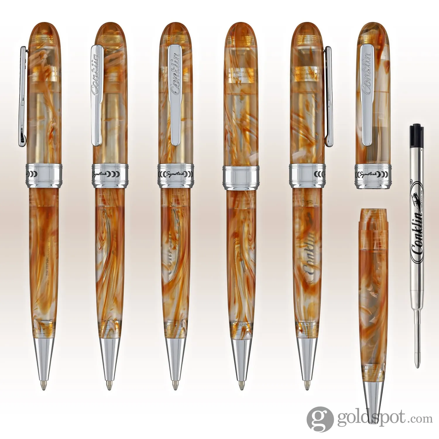 Conklin Symetrik Ballpoint Pen in Caramel Sundae