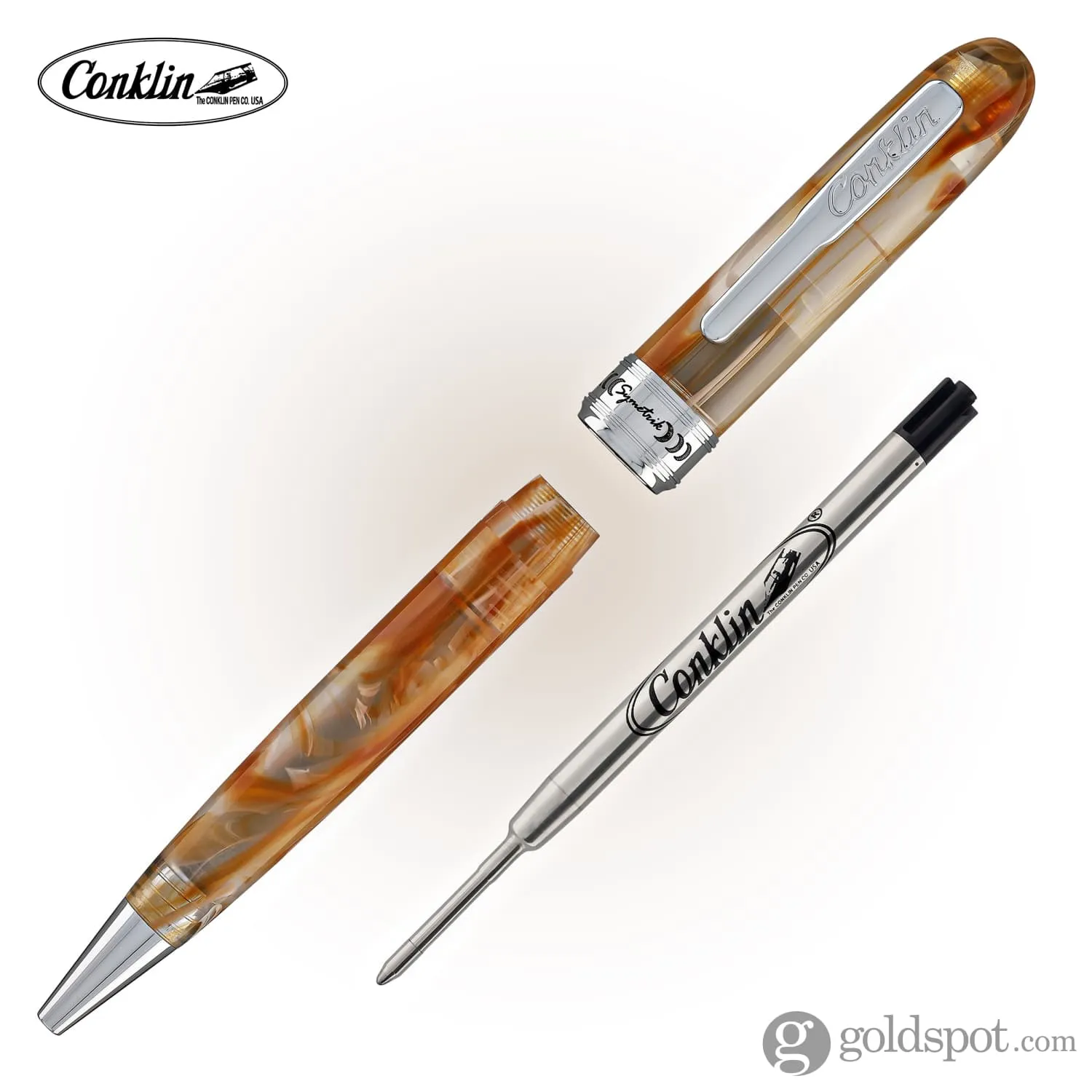 Conklin Symetrik Ballpoint Pen in Caramel Sundae