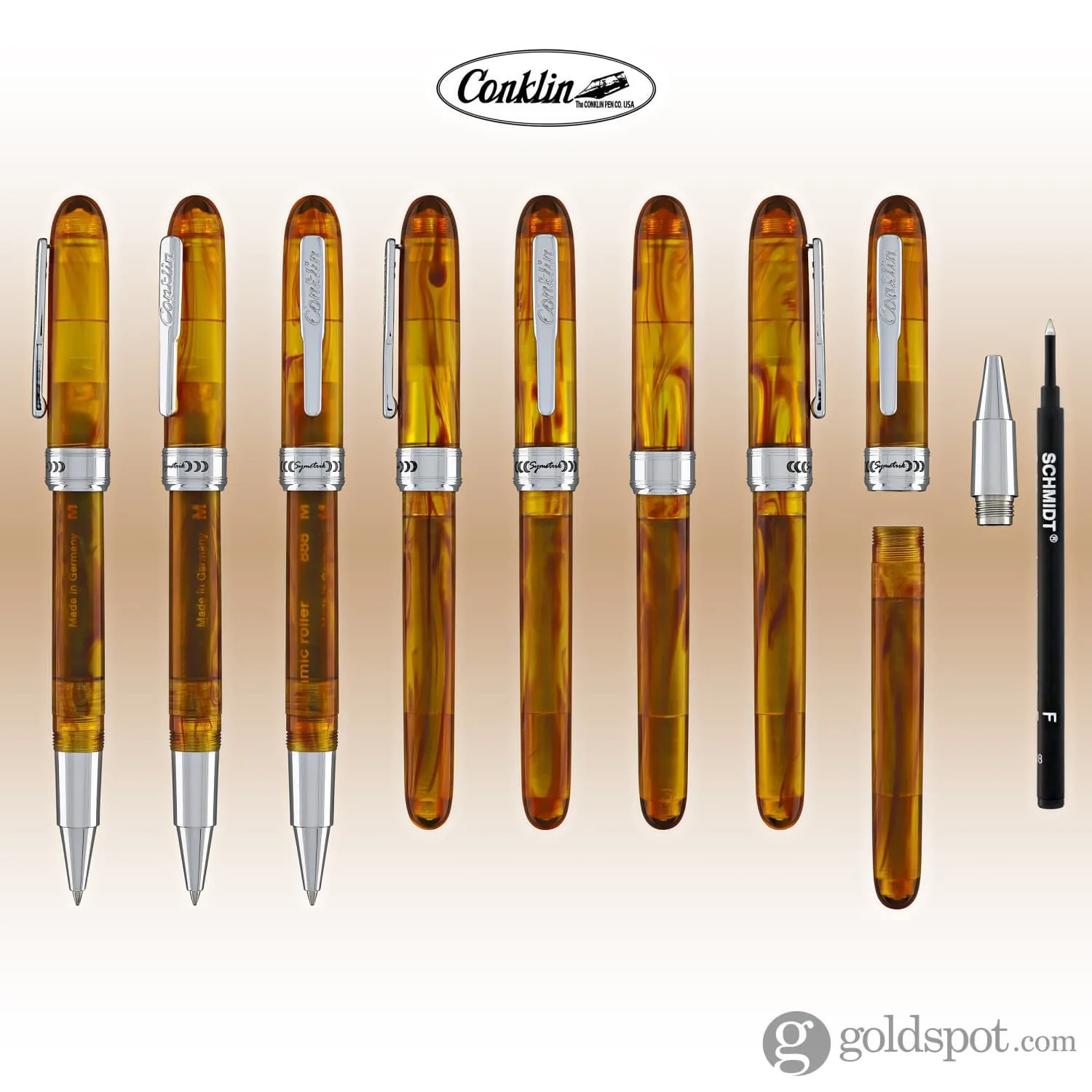 Conklin Symetrik Rollerball Pen in Precious Amber