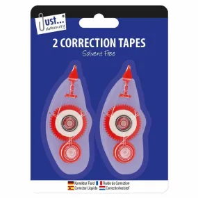 Correction Tapes - 2 Pack White Tape Correcting Office School Supplies Stationery
