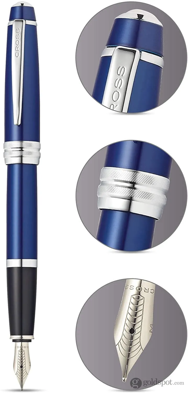 Cross Bailey Fountain Pen in Blue Lacquer - Medium
