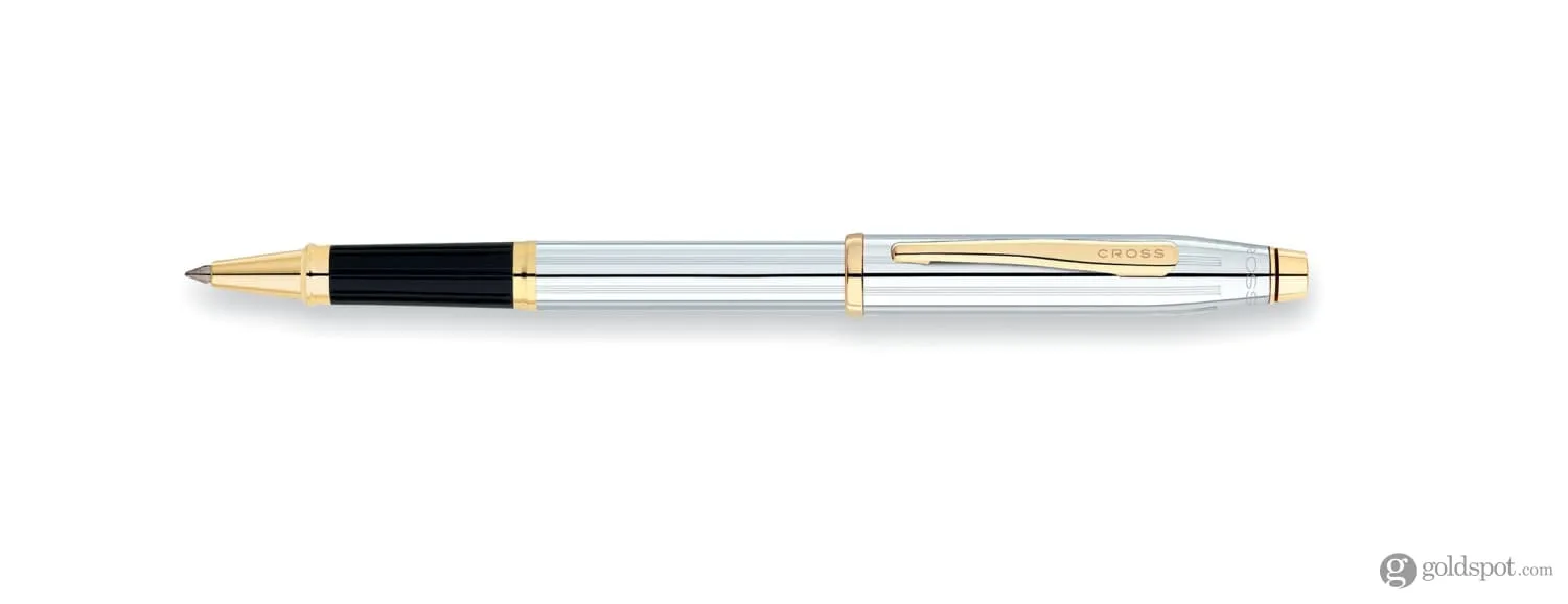 Cross Century II Medalist Selectip Rollerball Pen in Chrome with Gold Trim