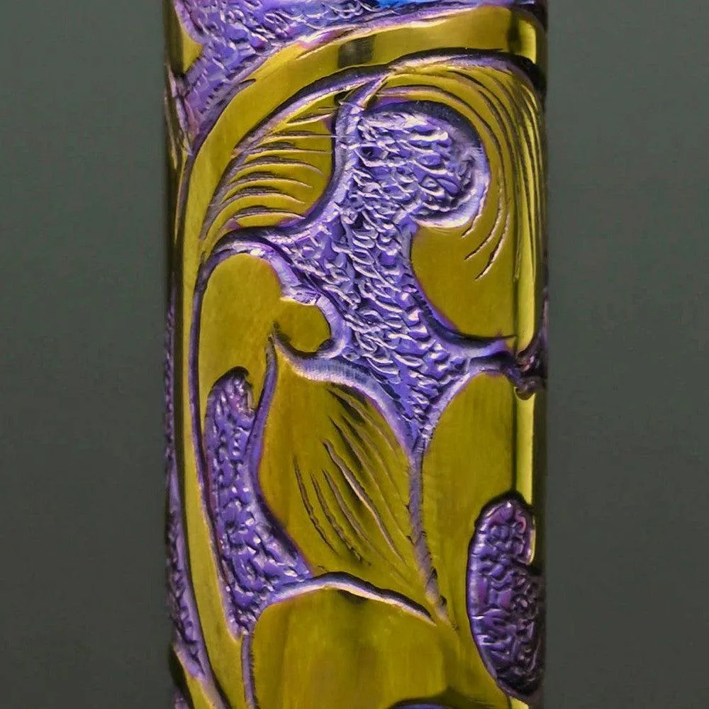 CYPRESS Fountain Pen - Titanium Alloy - Karakusa-Purple