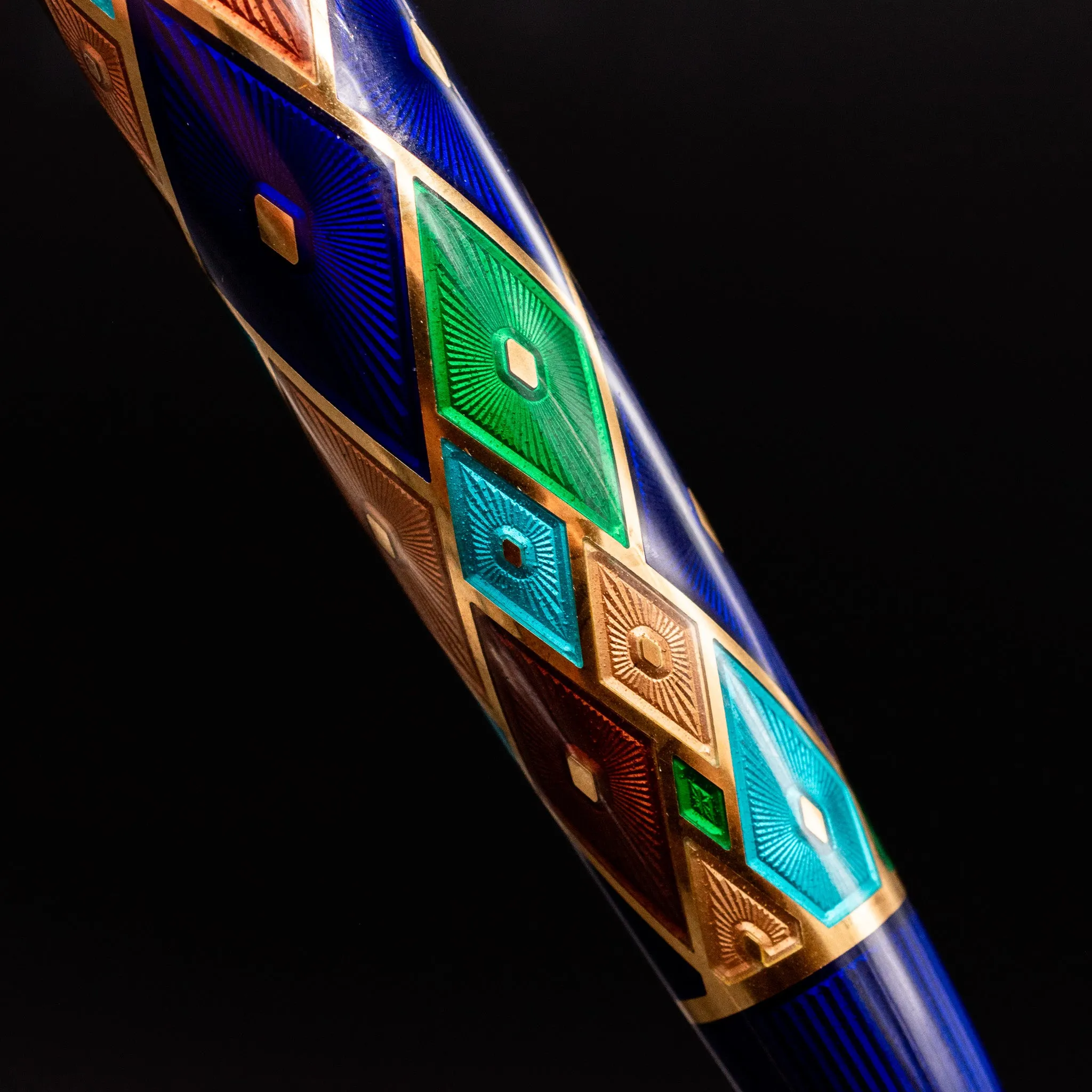 David Oscarson Harlequin Fountain Pen - Purple