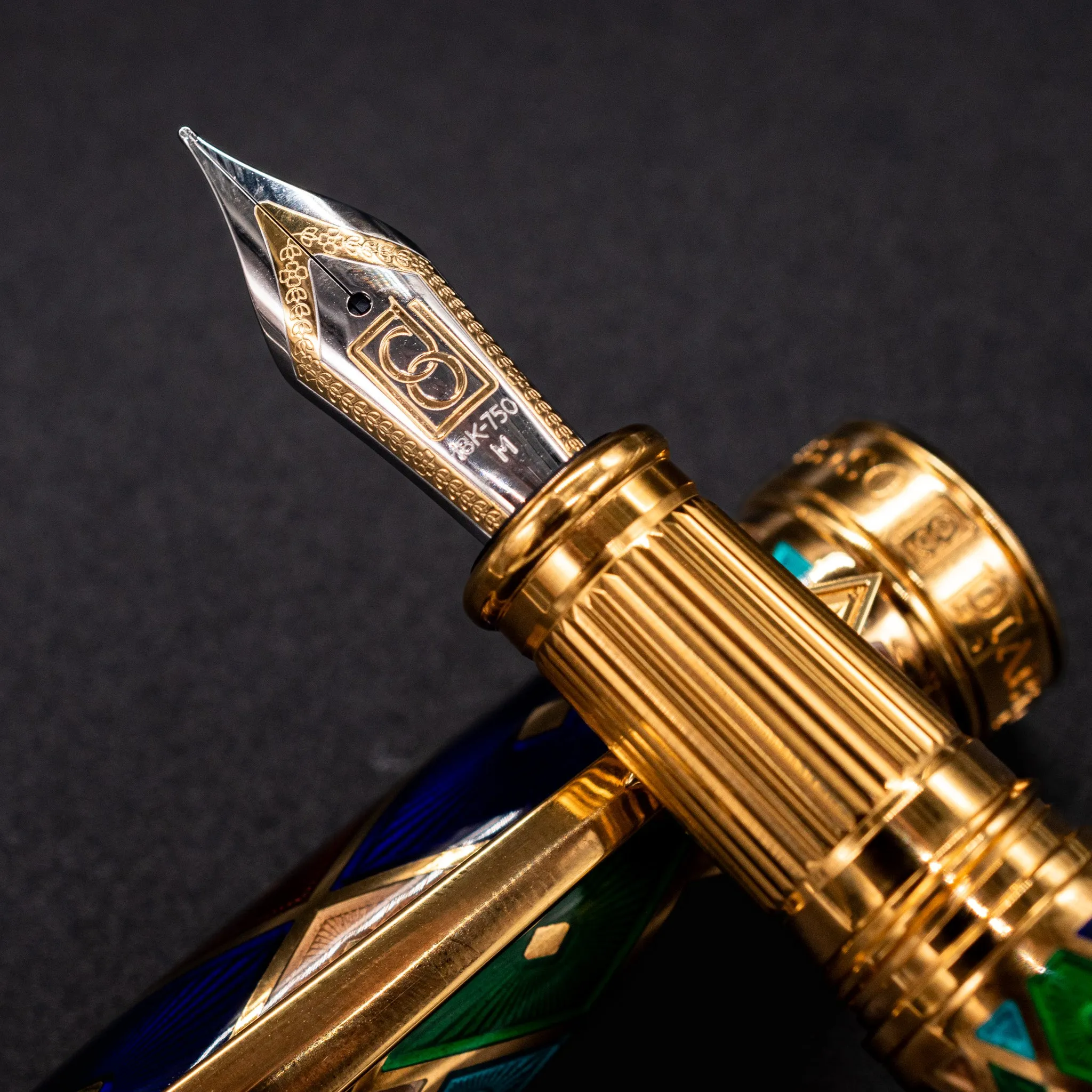 David Oscarson Harlequin Fountain Pen - Purple