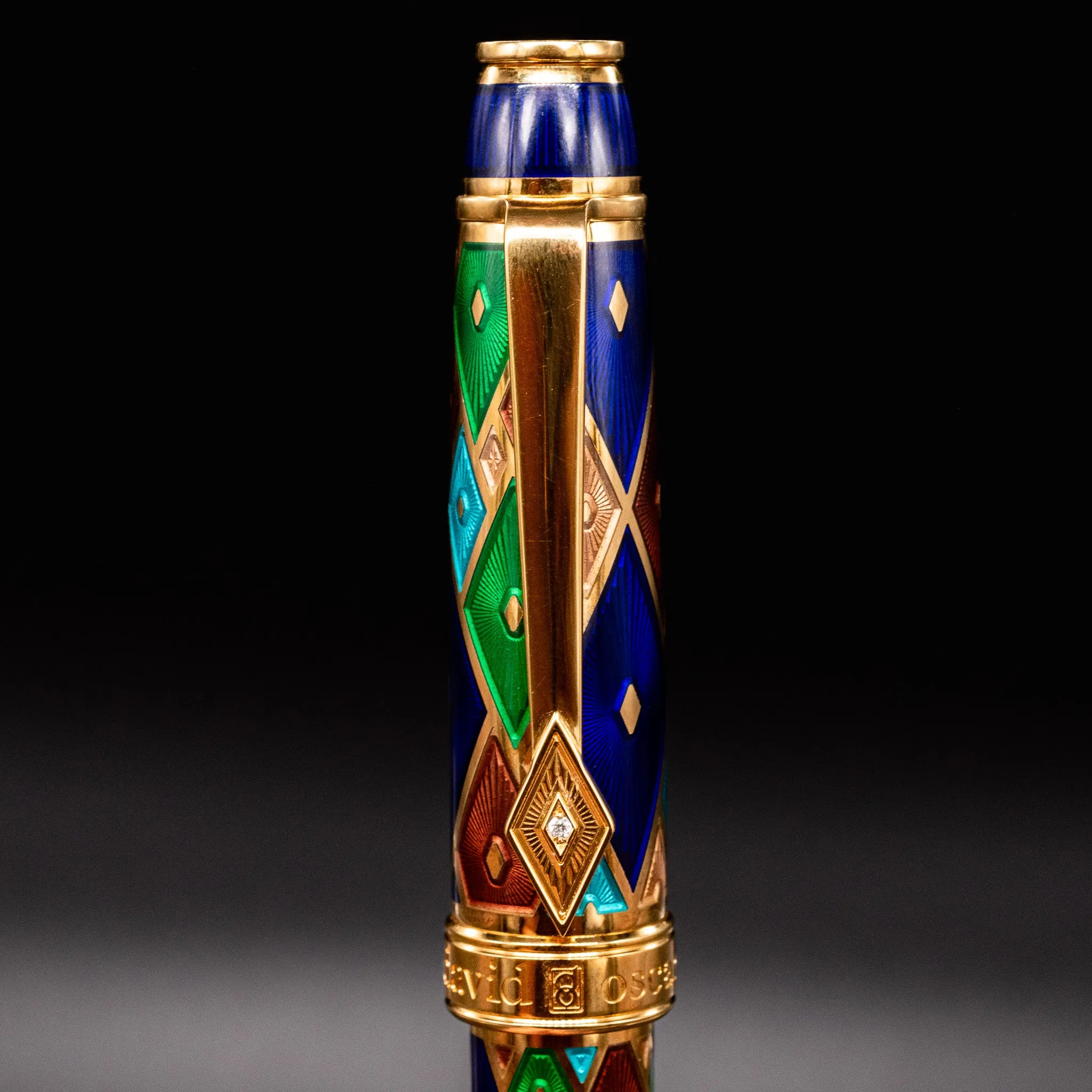 David Oscarson Harlequin Fountain Pen - Purple